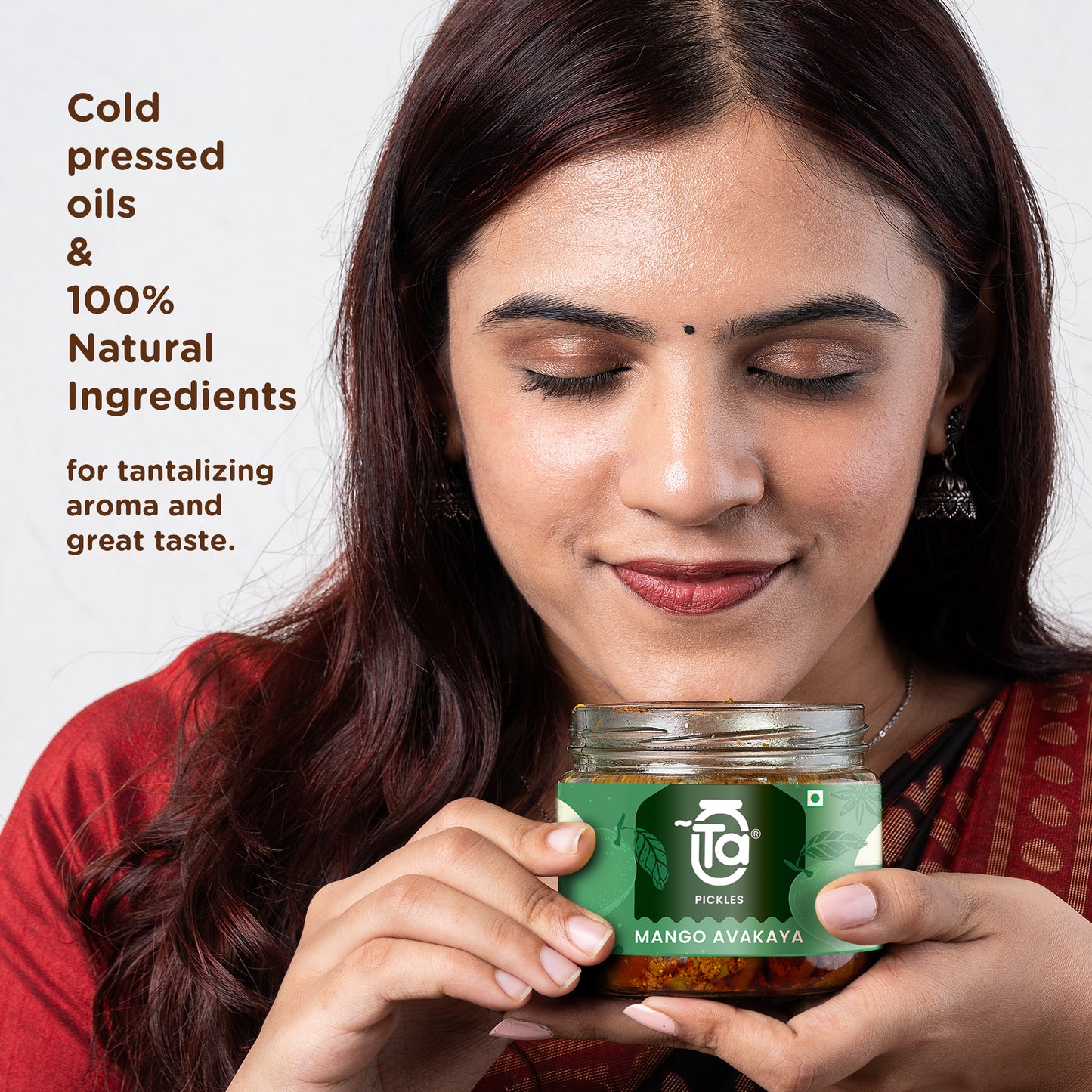 Ta Pickles | Mango Avakaya Pickle With Garlic | Made with Cold Pressed Oil | Homemade | Traditional Indian Taste | Natural | No Preservatives (150 gm)