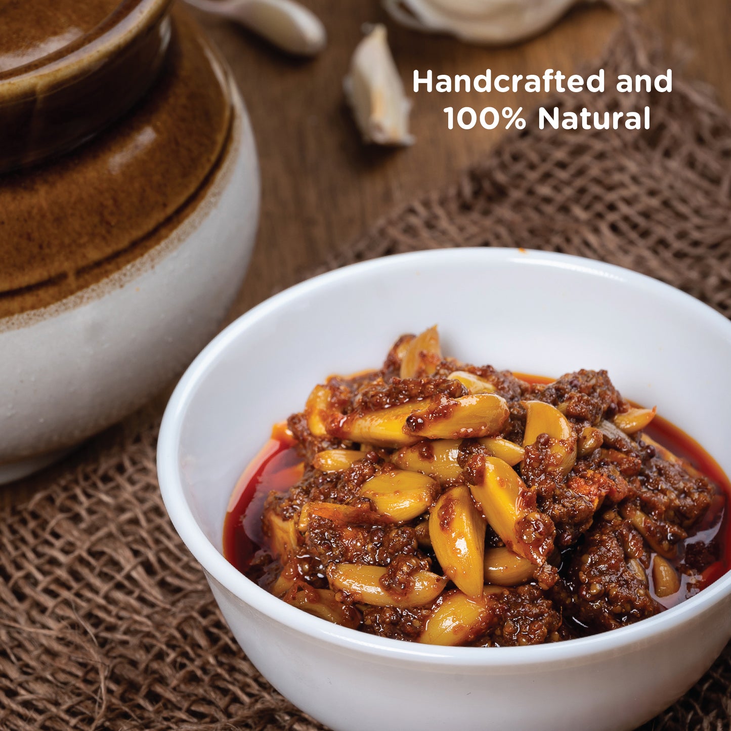 Ta Pickles | Garlic Pickle | 150g | Made with Cold Pressed Oil | Homemade | Traditional Indian Taste | Natural | No Preservatives