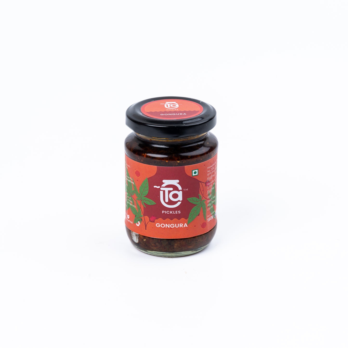 Ta Pickles | Gongura Pickle | 150 g | Made with Cold Pressed Oil | Homemade | Traditional Indian Taste | Natural | No Preservatives (150 gm)