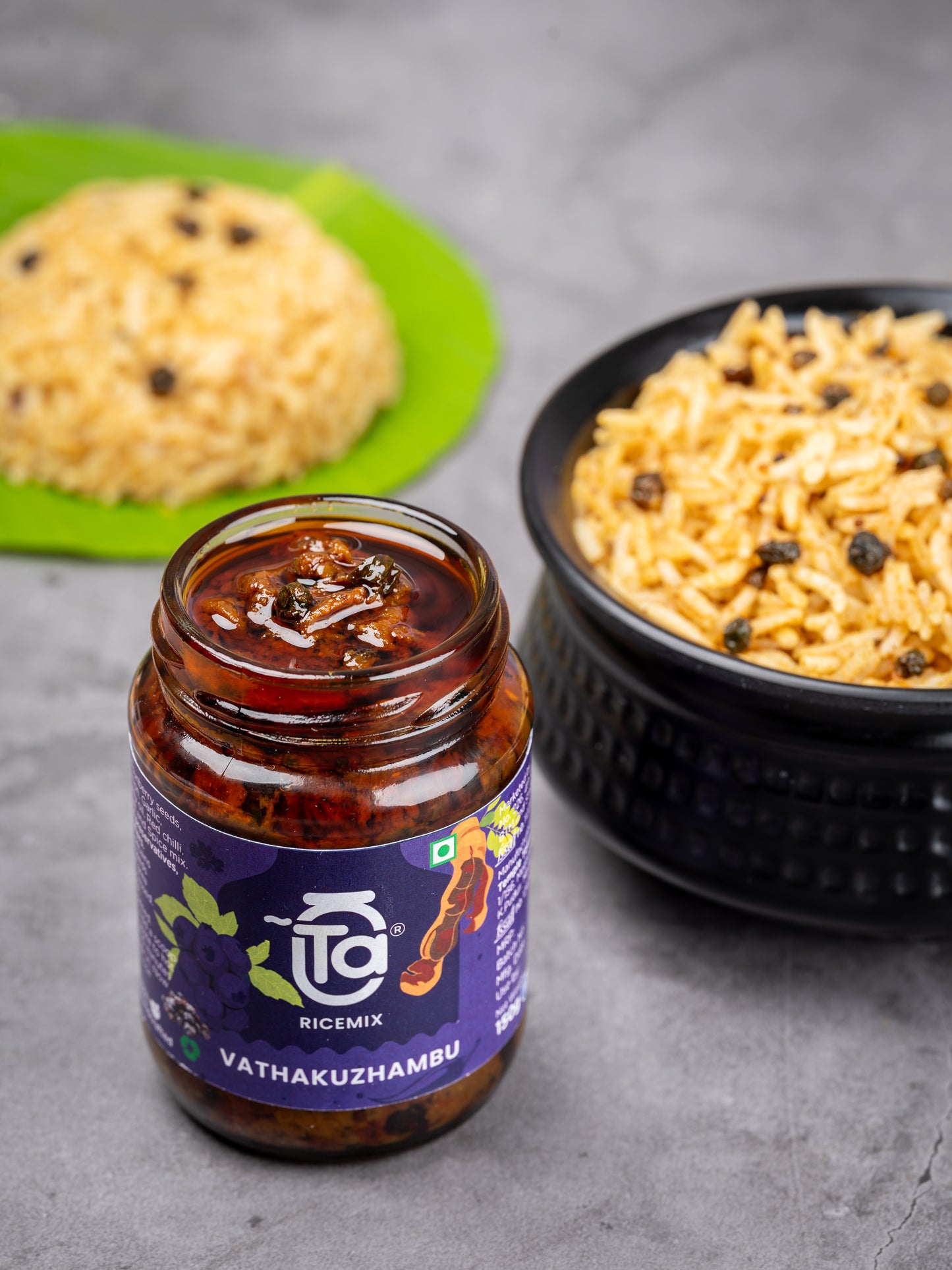 Ta Rice mixes | Manathakkali Vathakuzhambu Rice Mix Paste | Made with Cold Pressed Oil | Homemade | Traditional South Indian Taste | Natural | No Preservatives (150 gm)