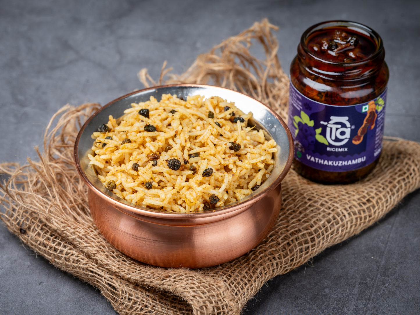 Ta Rice mixes | Manathakkali Vathakuzhambu Rice Mix Paste | Made with Cold Pressed Oil | Homemade | Traditional South Indian Taste | Natural | No Preservatives (150 gm)