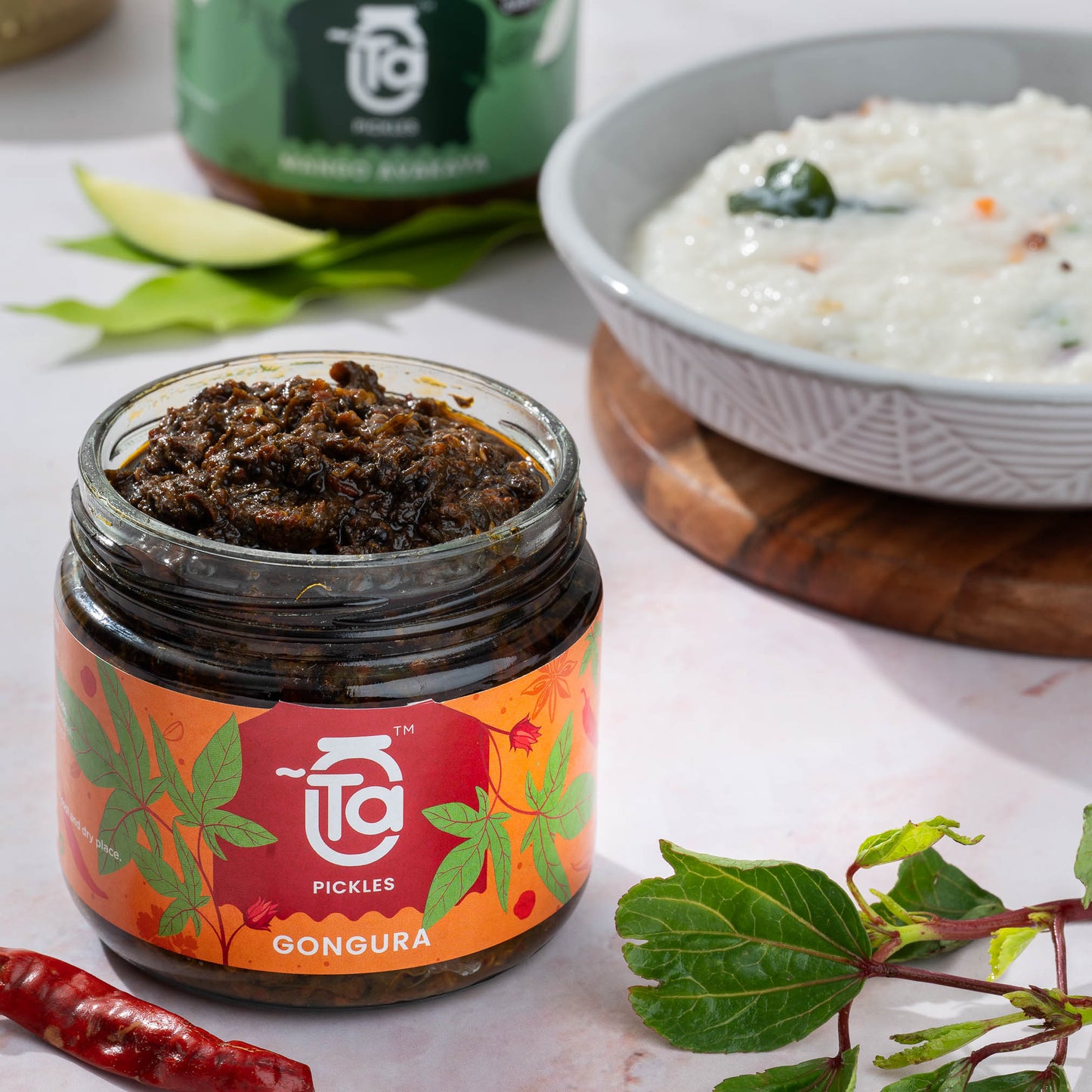 Ta Pickles | Gongura Pickle | 150 g | Made with Cold Pressed Oil | Homemade | Traditional Indian Taste | Natural | No Preservatives (150 gm)