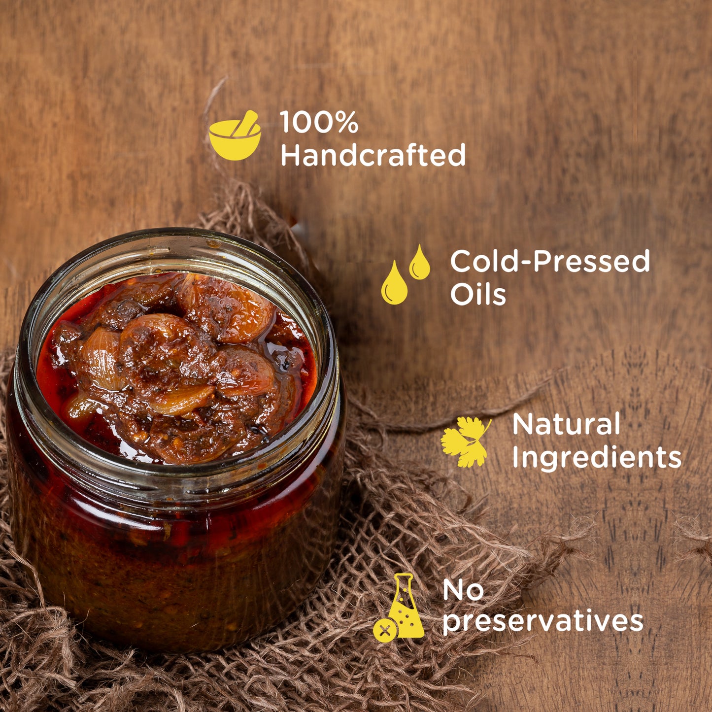 Ta Pickles | Small Onion Pickle | 150g | Made with Cold Pressed Oil | Homemade | Traditional Indian Taste | Natural | No Preservatives