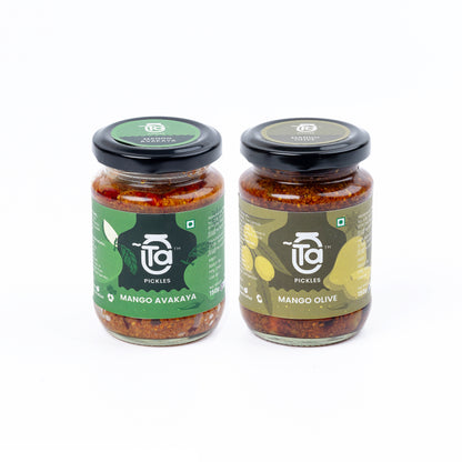 Mango Avakaya & Mango Olive Pickle  - 150gm Made with Cold Pressed Oil