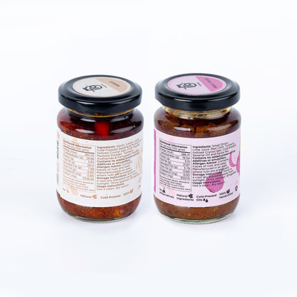 Garlic & Small Onion Pickle - 150gm Made with Cold Pressed Oil