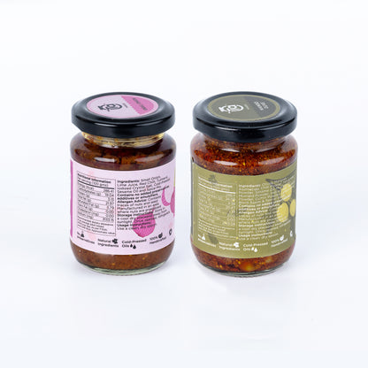 Small Onion & Mango Oilve Pickle - 150gm Made with Cold Pressed Oil