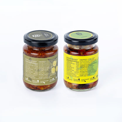 Mango Olive & Lemon Ginger Pickle - 150gm Made with Cold Pressed Oil