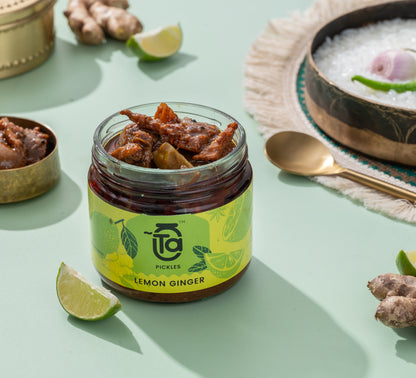 Lemon Ginger & Garlic Pickle - 150gm Made with Cold Pressed Oil