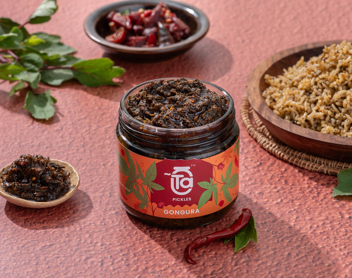 Gongura & Lemon Ginger Pickle - 150gm Made with Cold Pressed Oil