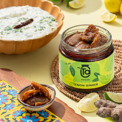 Lemon Ginger & Garlic Pickle - 150gm Made with Cold Pressed Oil