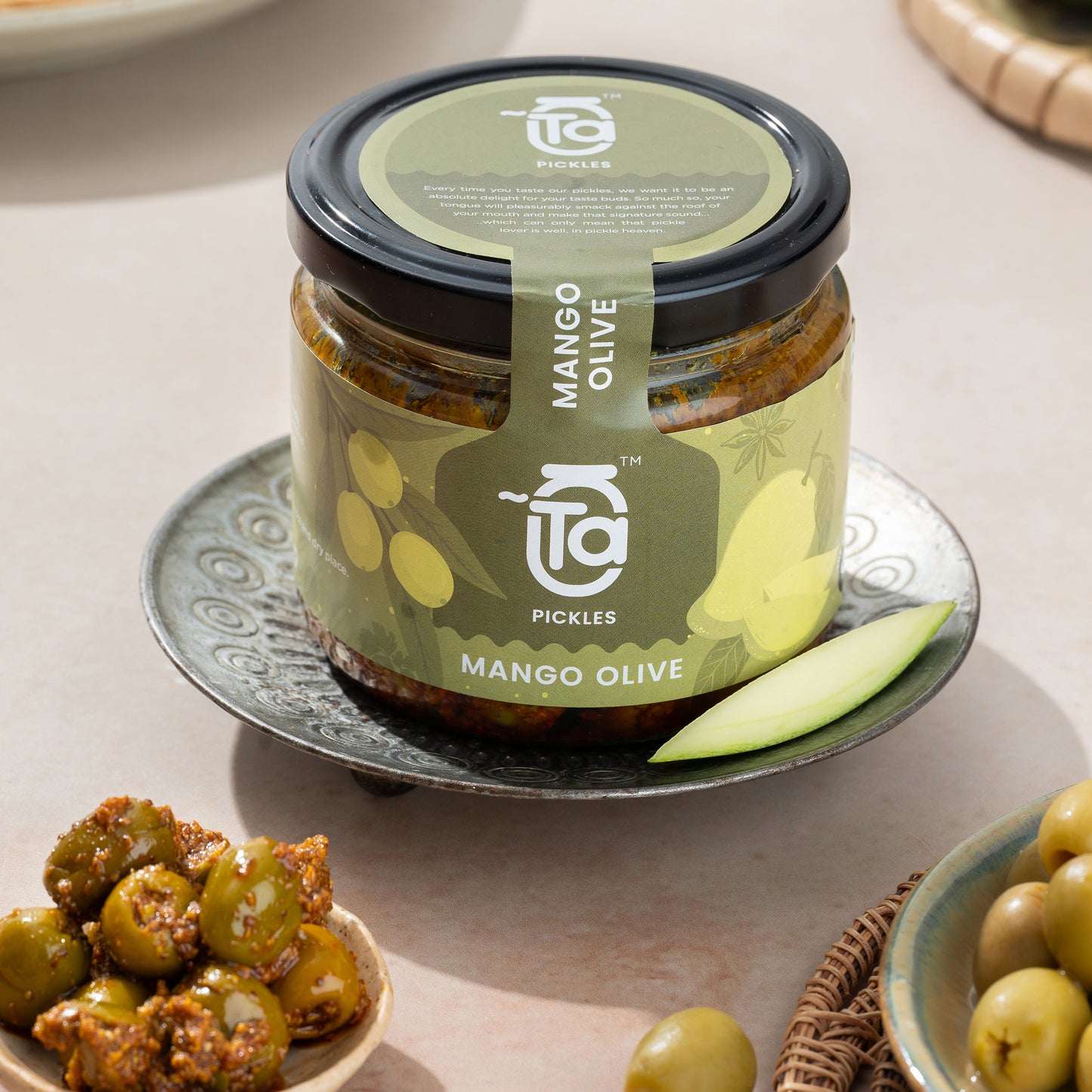 Mango Olive & Lemon Ginger Pickle - 150gm Made with Cold Pressed Oil