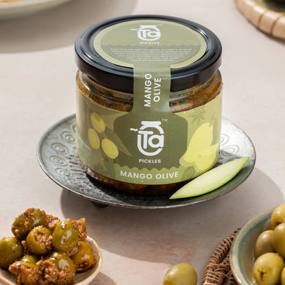 Mango Olive & Garlic Pickle - 150gm Made with Cold Pressed Oil