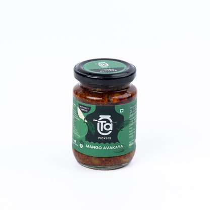 Ta Pickles | Mango Avakaya Pickle Without Garlic | 150g | Made with Cold Pressed Oil | Homemade | Traditional Indian Taste | Natural | No Preservatives