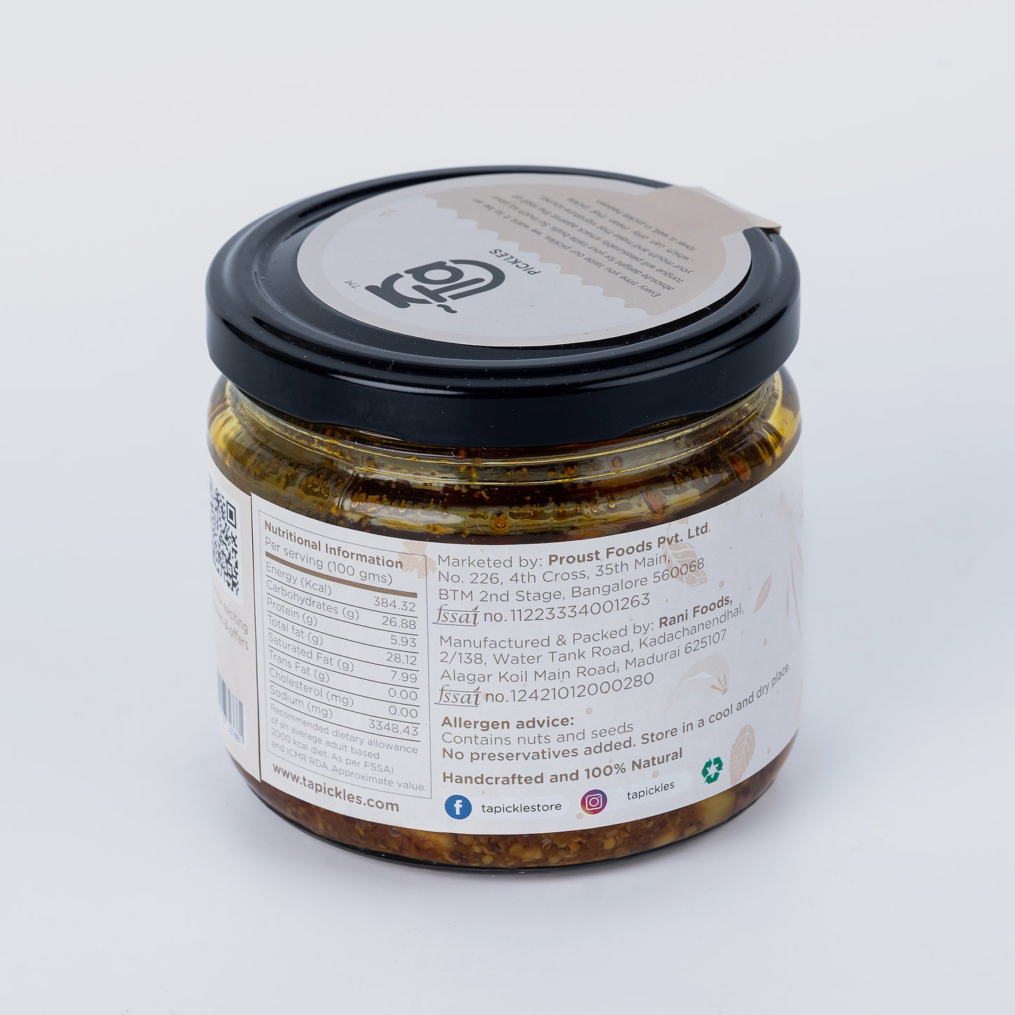 Garlic Pickle275 gm - Made with cold-pressed oil & No preservatives